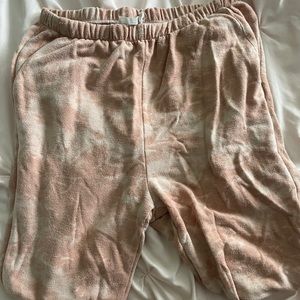 pink and white tie dye sweats small business made